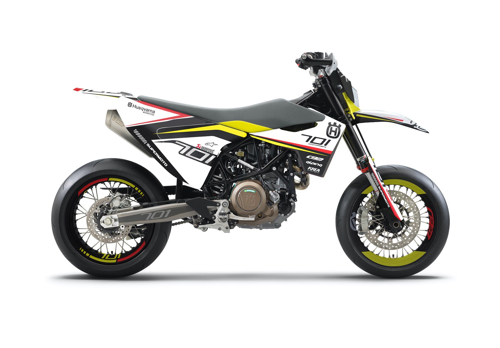 KIT DECO MOTO HUSQVARNA 701 RED YELLOW REPLICA