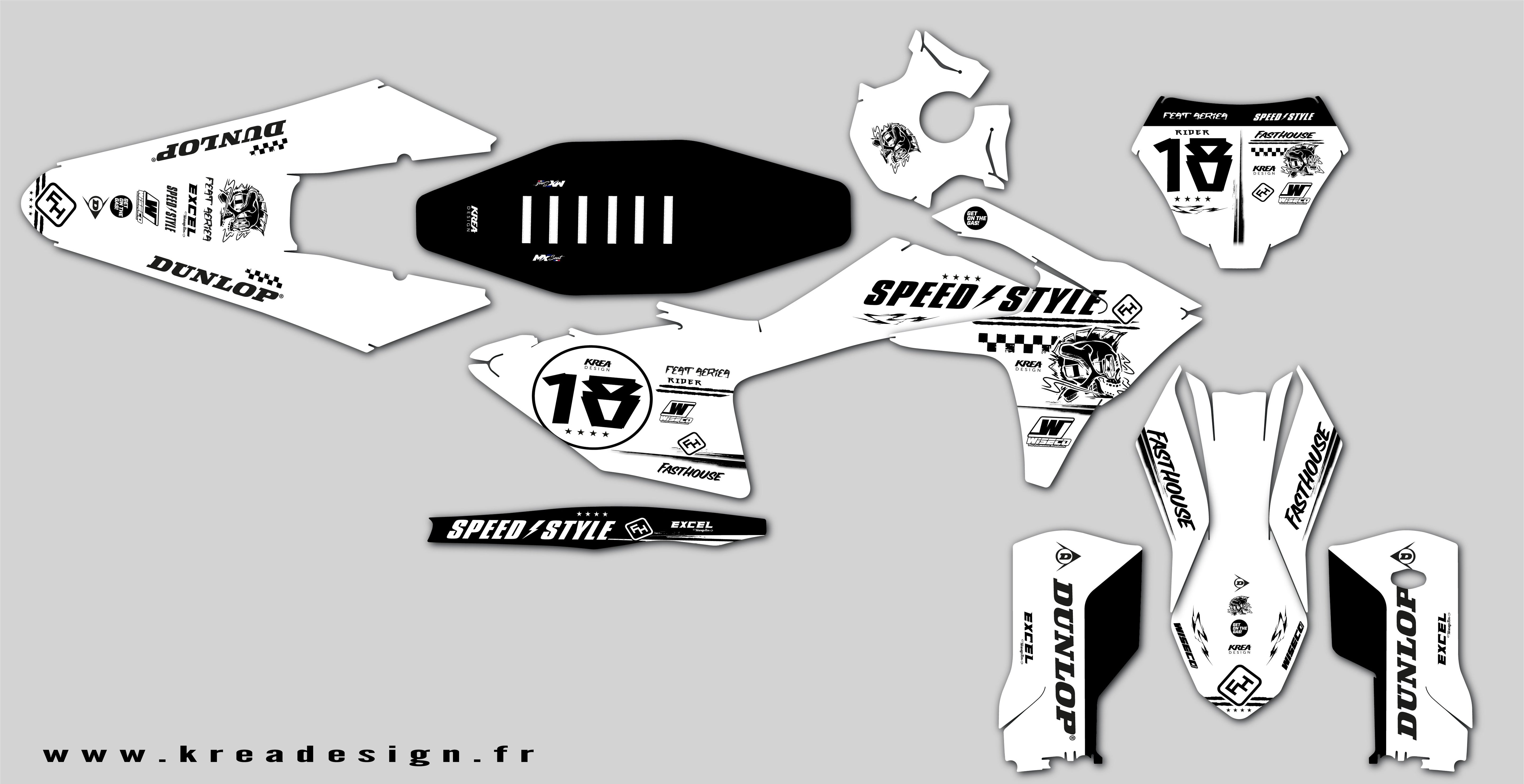 KIT DECO MOTO CROSS GASGAS FAST SERIE REPLICA
