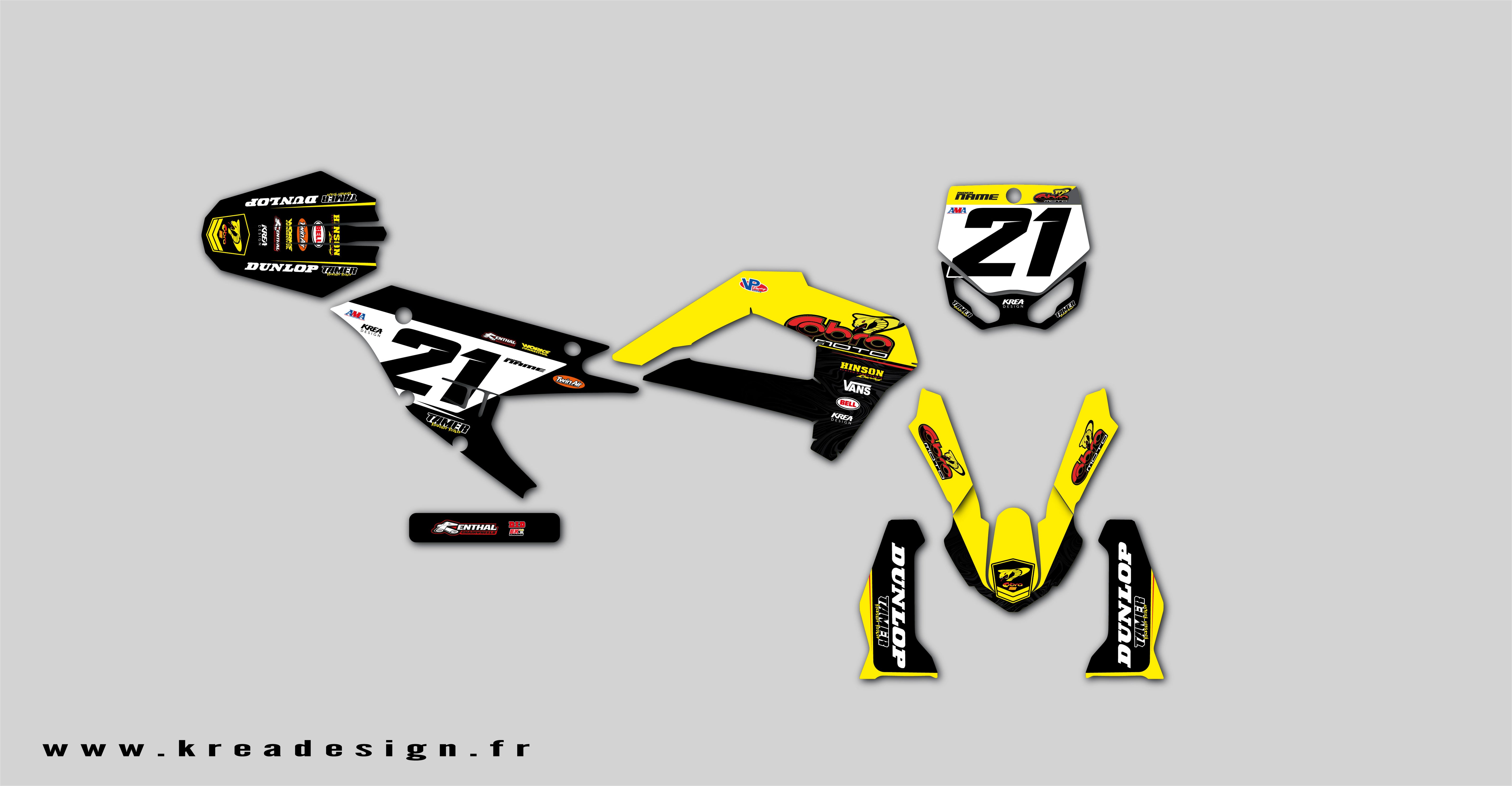 KIT DECO MOTO CROSS COBRA ORIGINAL SERIE REPLICA