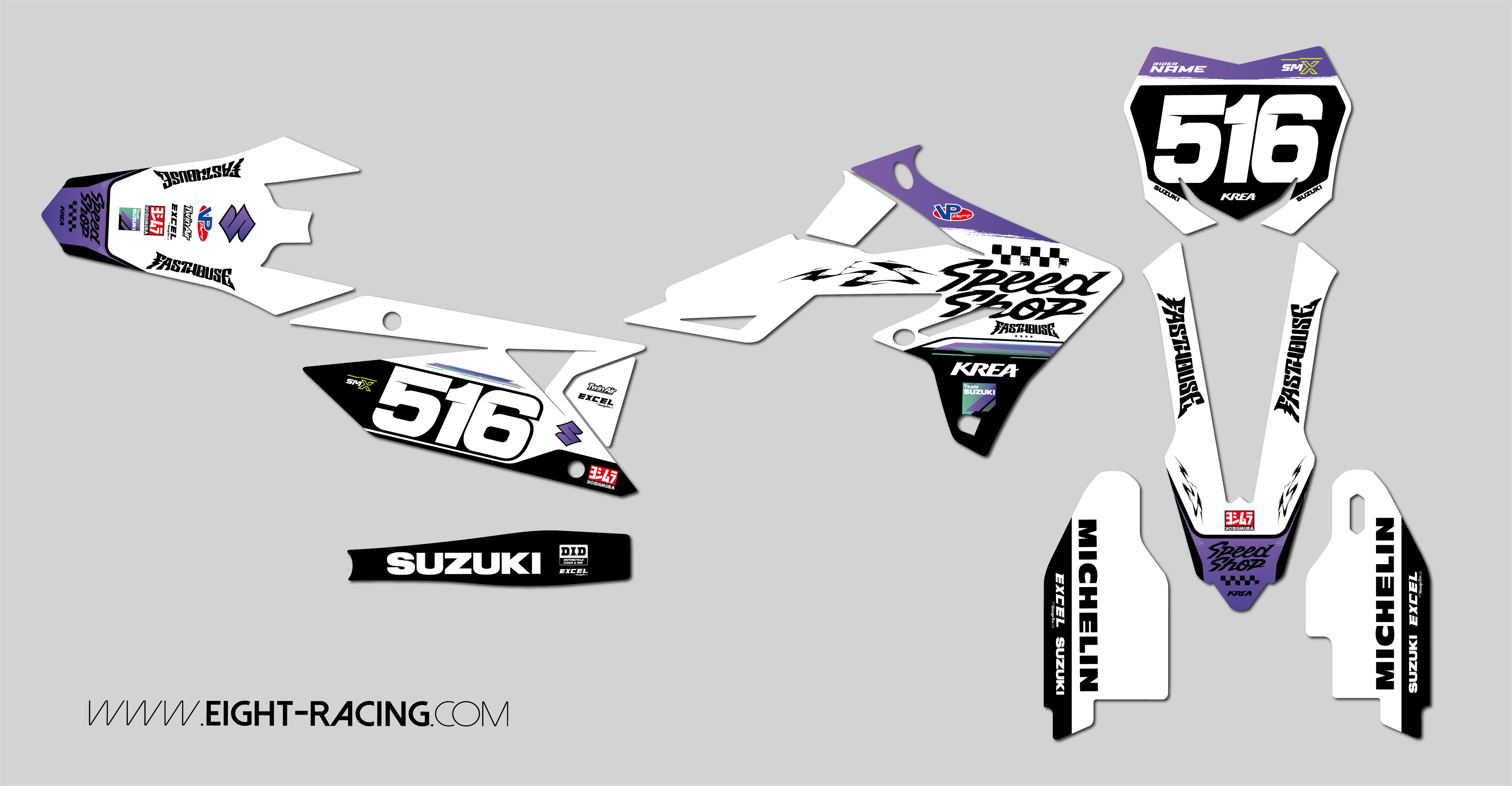 KIT DECO MOTO CROSS SUZUKI FACTORY REPLICA