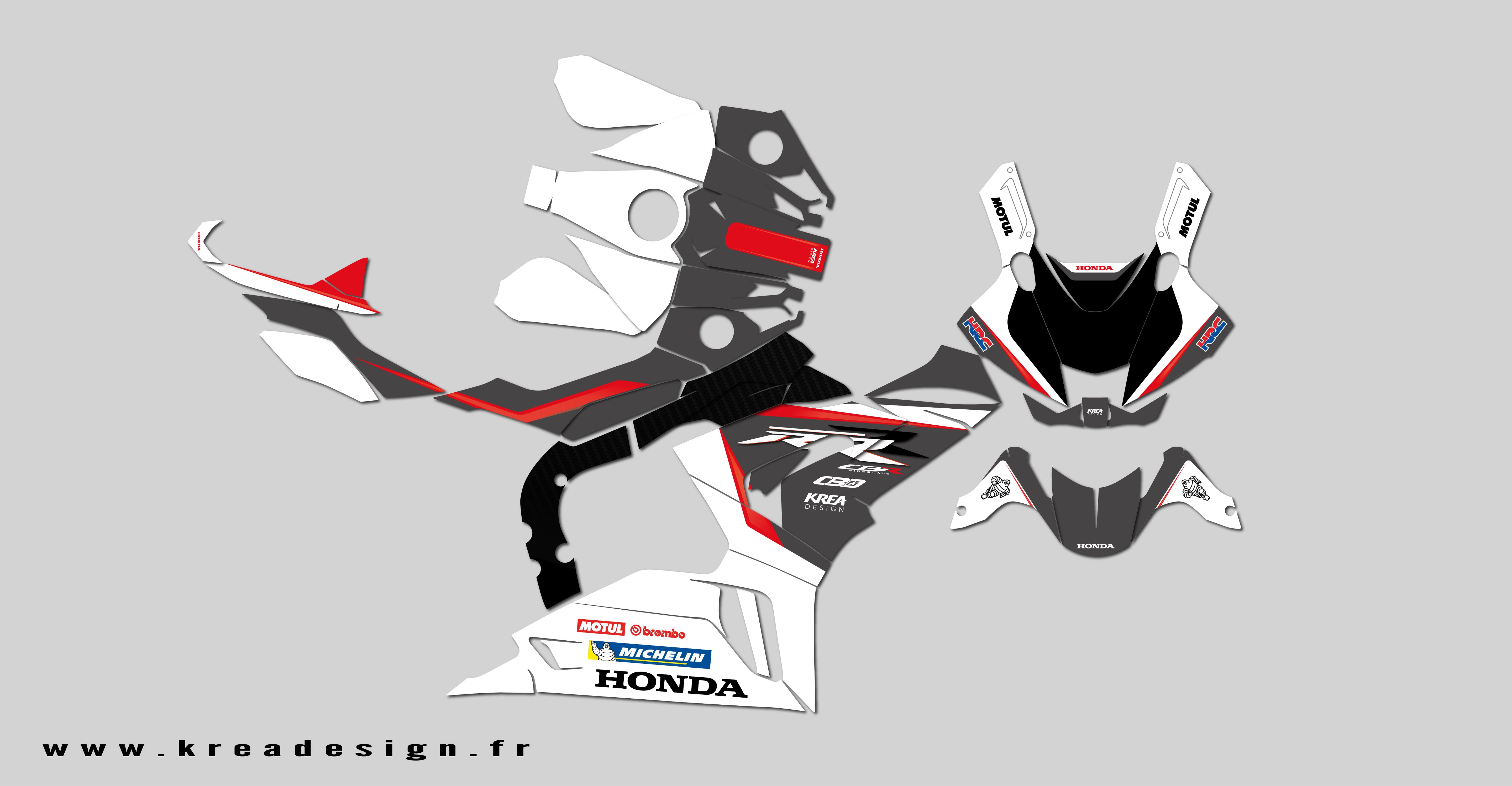KIT DECO MOTO HONDA CBR URBAN GREY REPLICA