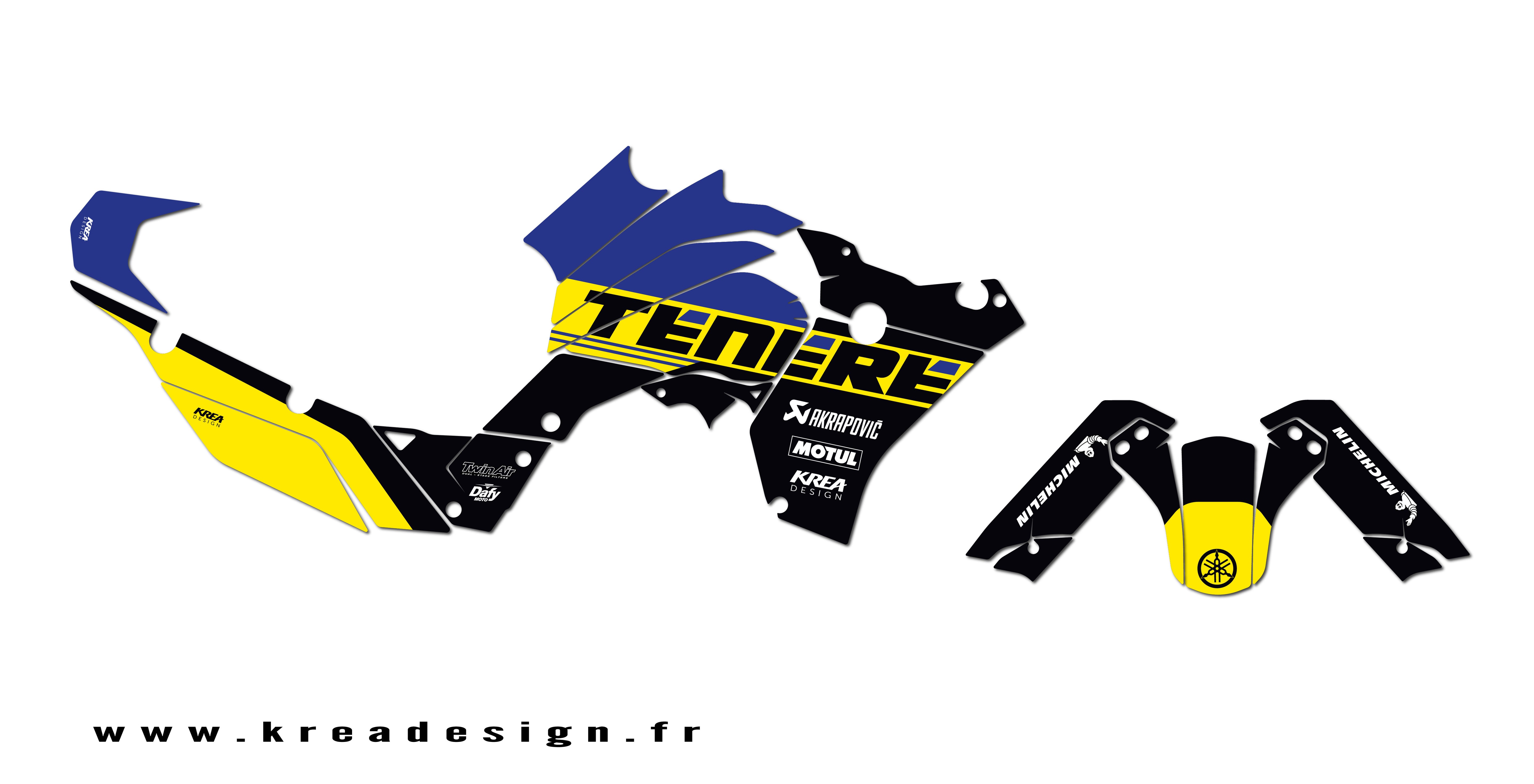 KIT DECO MOTO YAMAHA T7 TERRA REPLICA