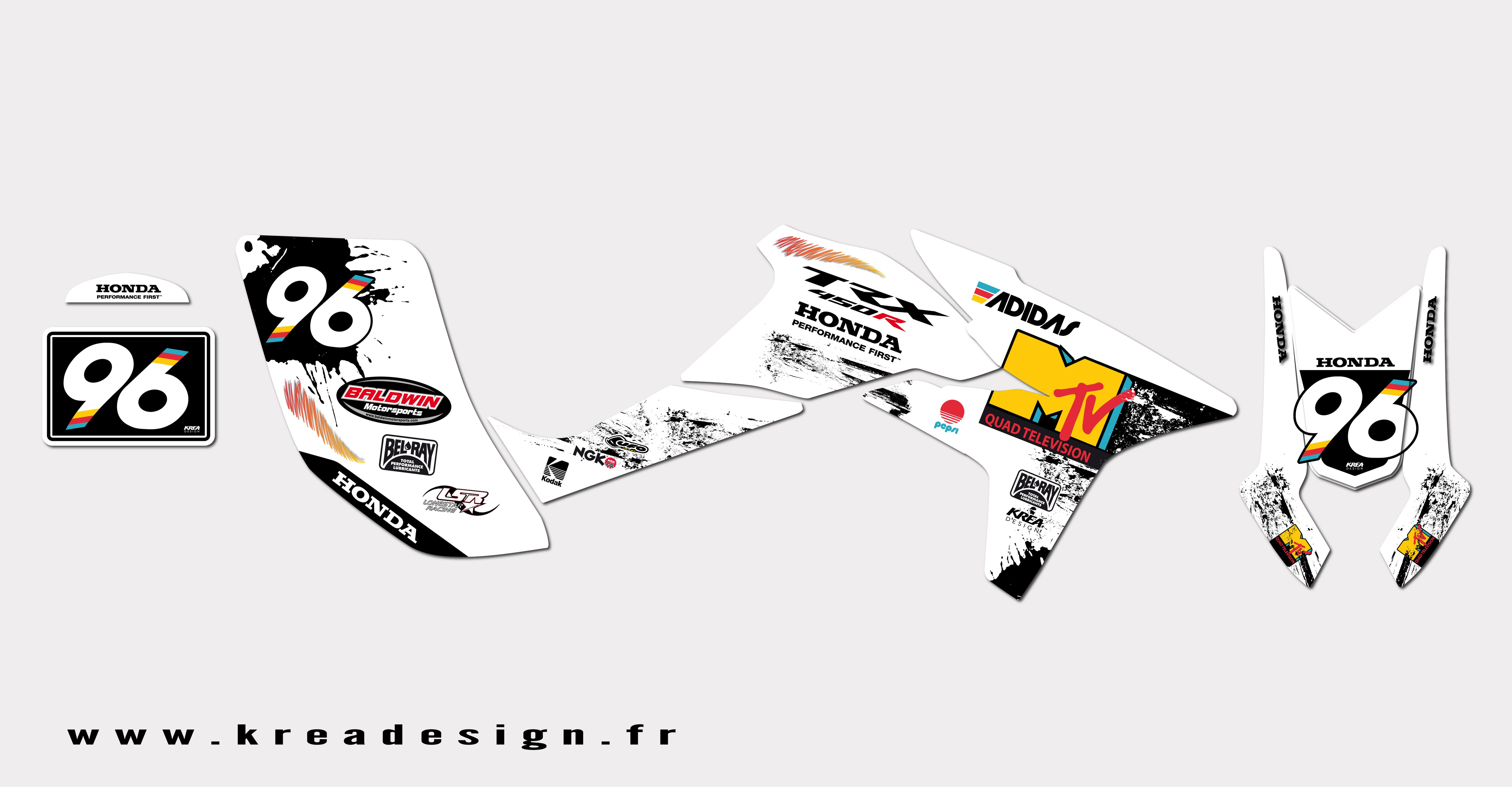 KIT DECO QUAD HONDA TRX RETRO REPLICA