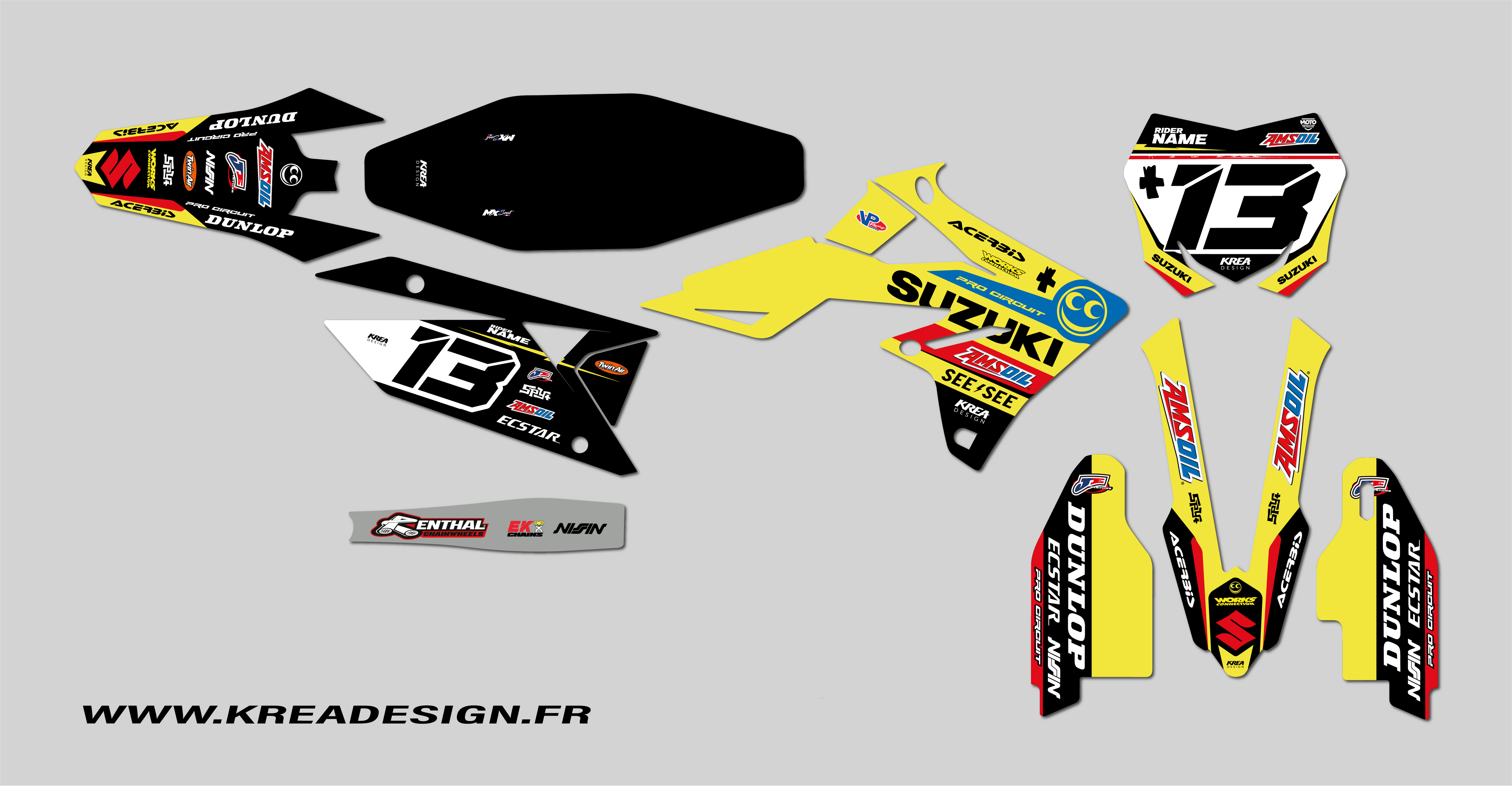 KIT DECO MOTO CROSS SUZUKI RACE REPLICA