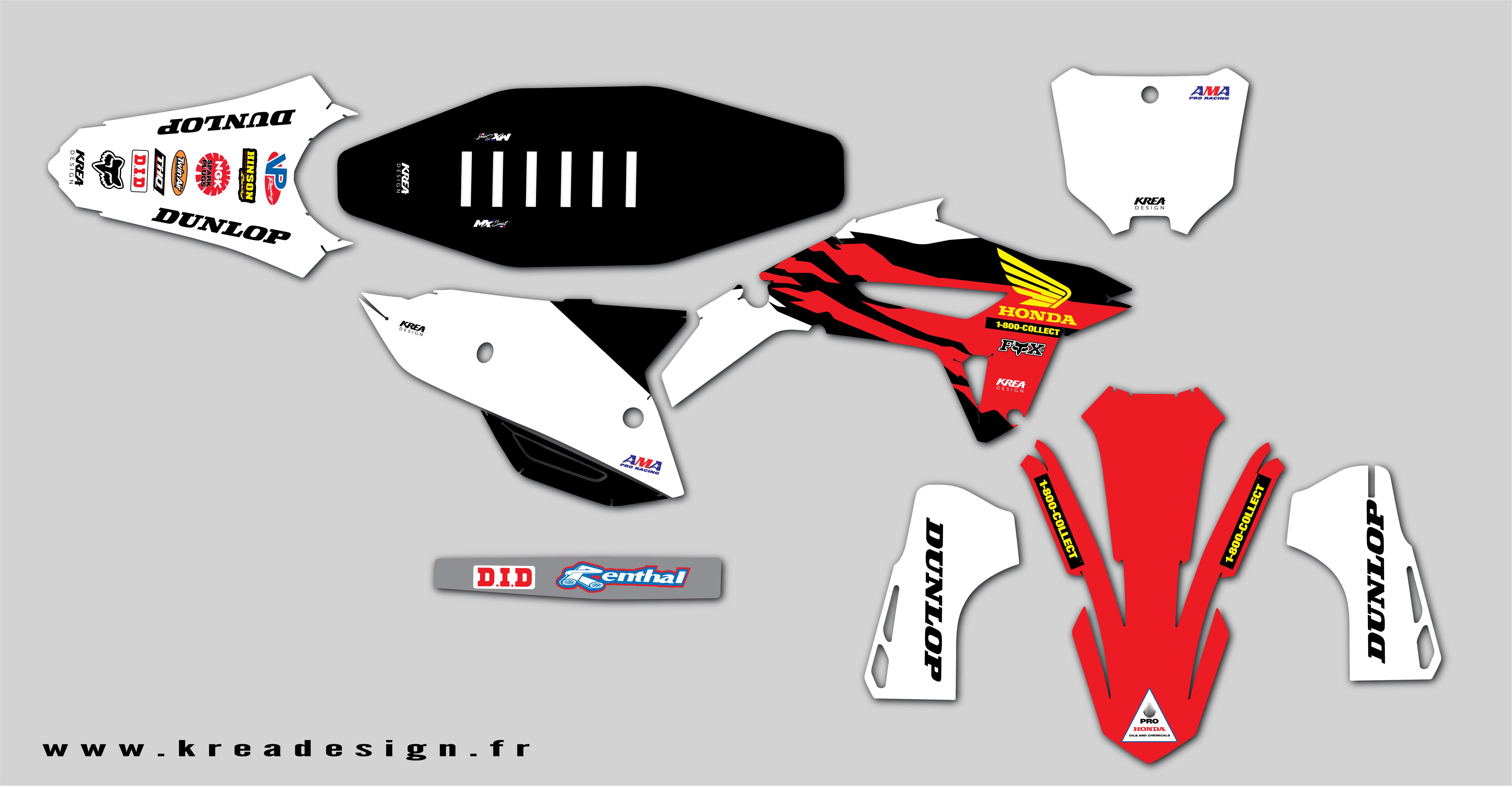 KIT DECO MOTO CROSS HONDA MC GRAPH REPLICA