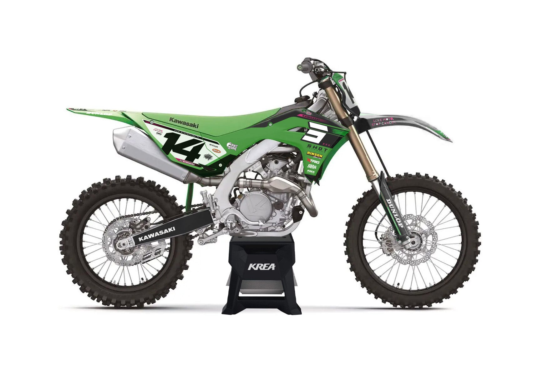 KIT DECO MOTO CROSS KAWASAKI FAST SERIES REPLICA