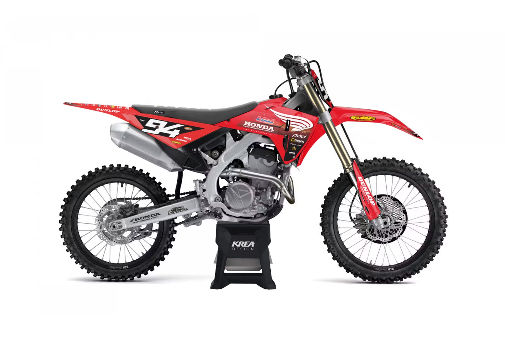 KITDECO-MOTOCROSS-HONDA-SPECTRO-REPLICA-50QR-110CRF-80CR-85CR-125CRF-150CRF-125CR-250CR-250CRF-450CRF