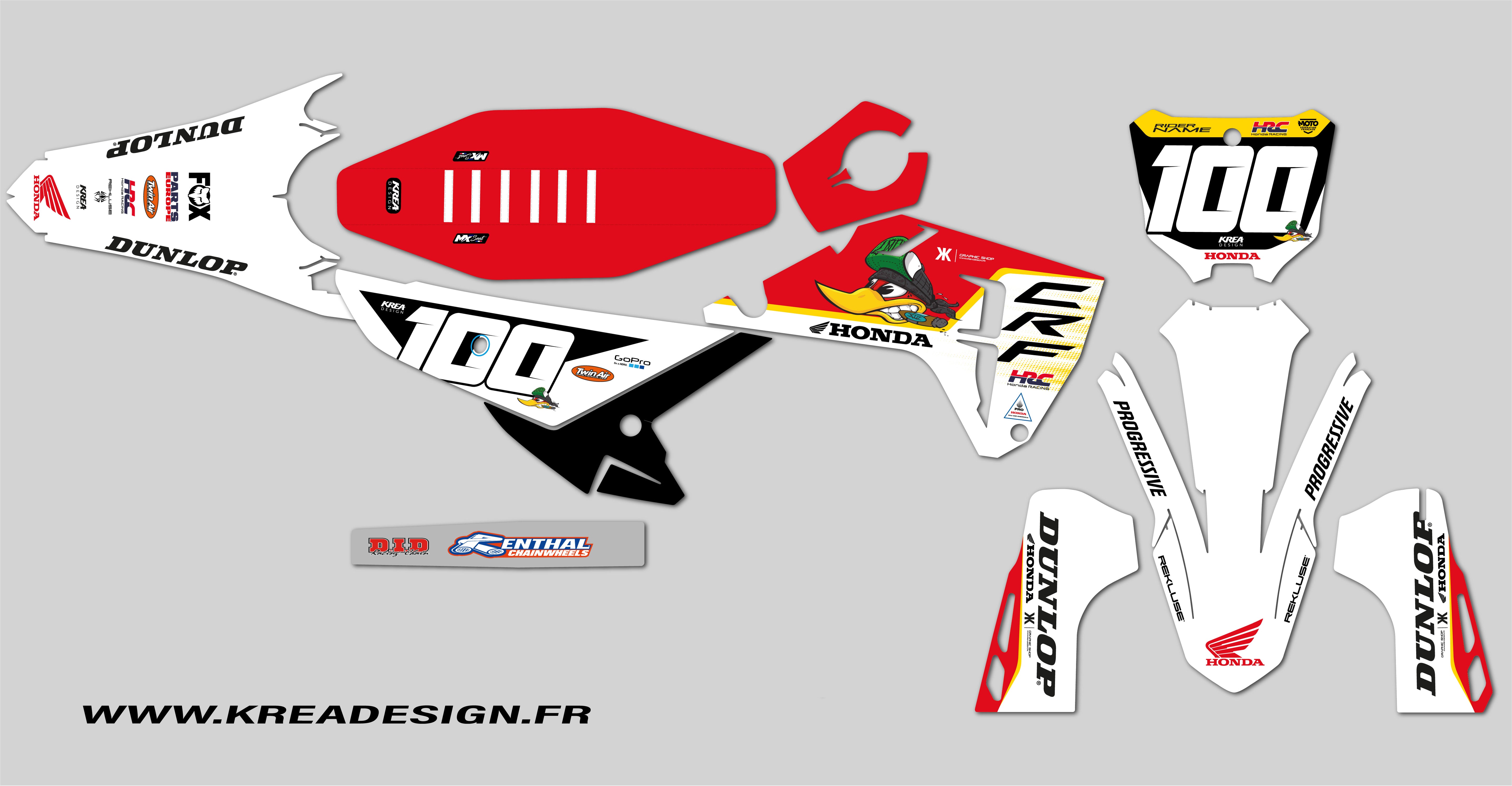 KIT DECO MOTO CROSS HONDA RACE SERIE