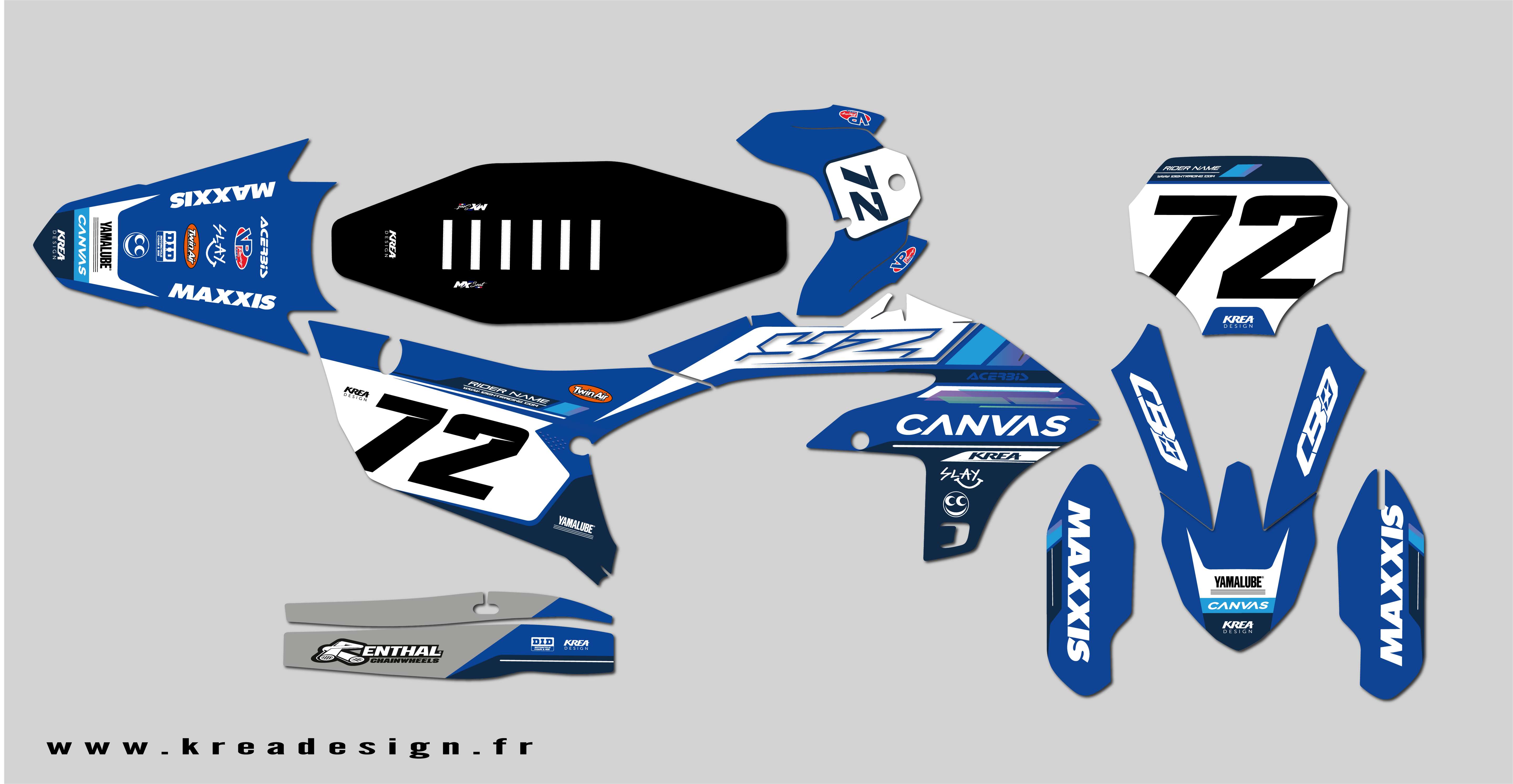 KIT DECO MOTO CROSS YAMAHA RACE SERIE REPLICA