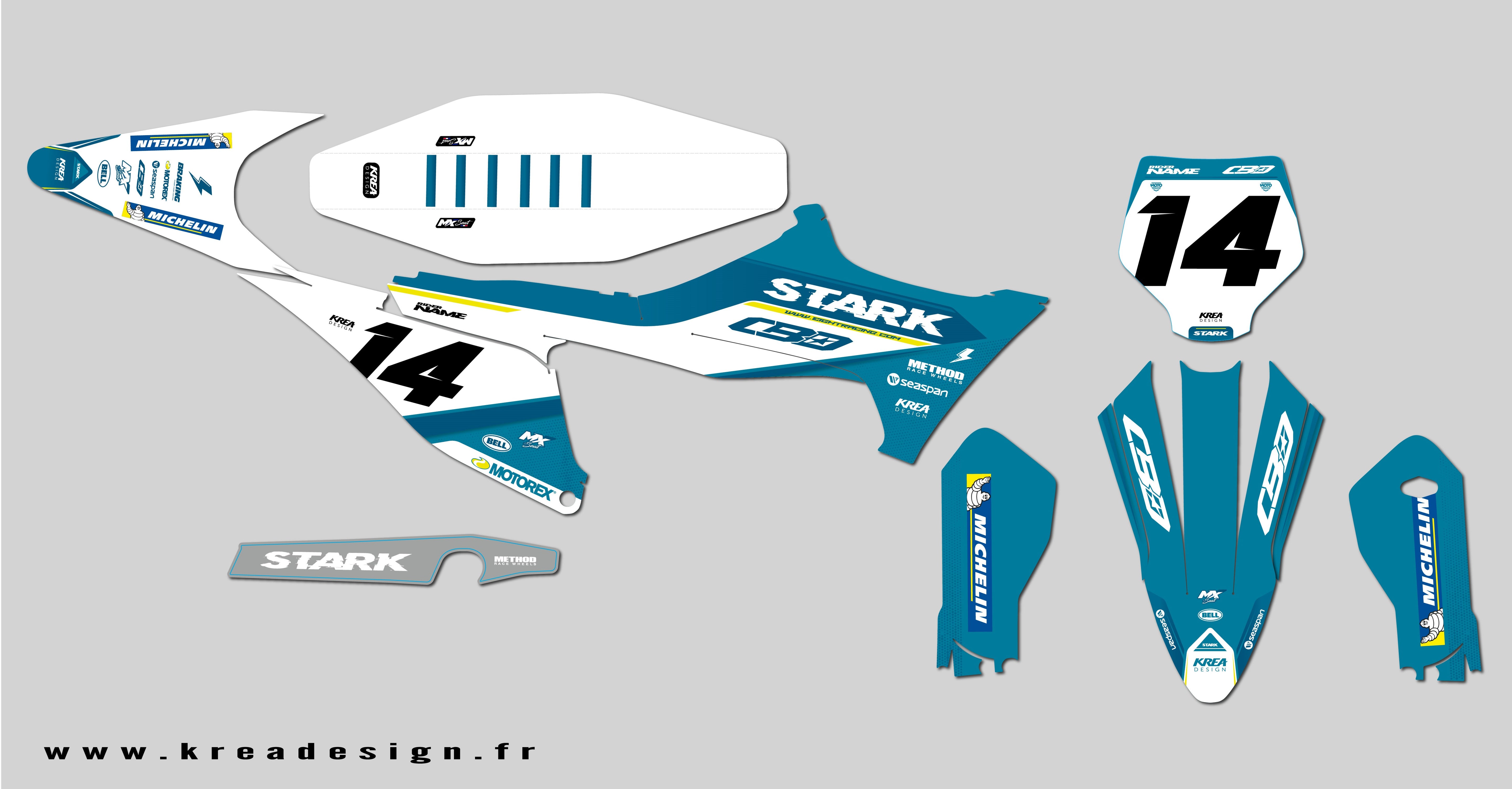 KIT DECO MOTO CROSS STARK PLI REPLICA